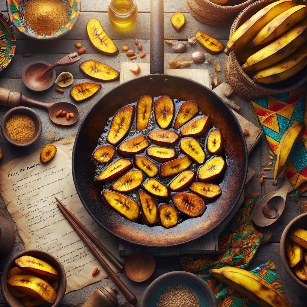 Golden fried plantain slices served on a plate