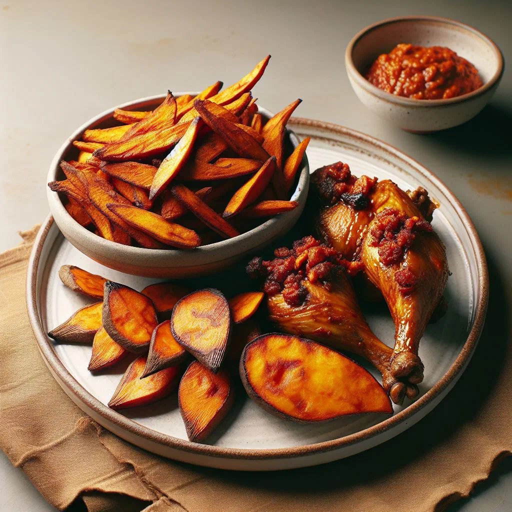 Golden fried yam chunks served with spiced chofi turkey
