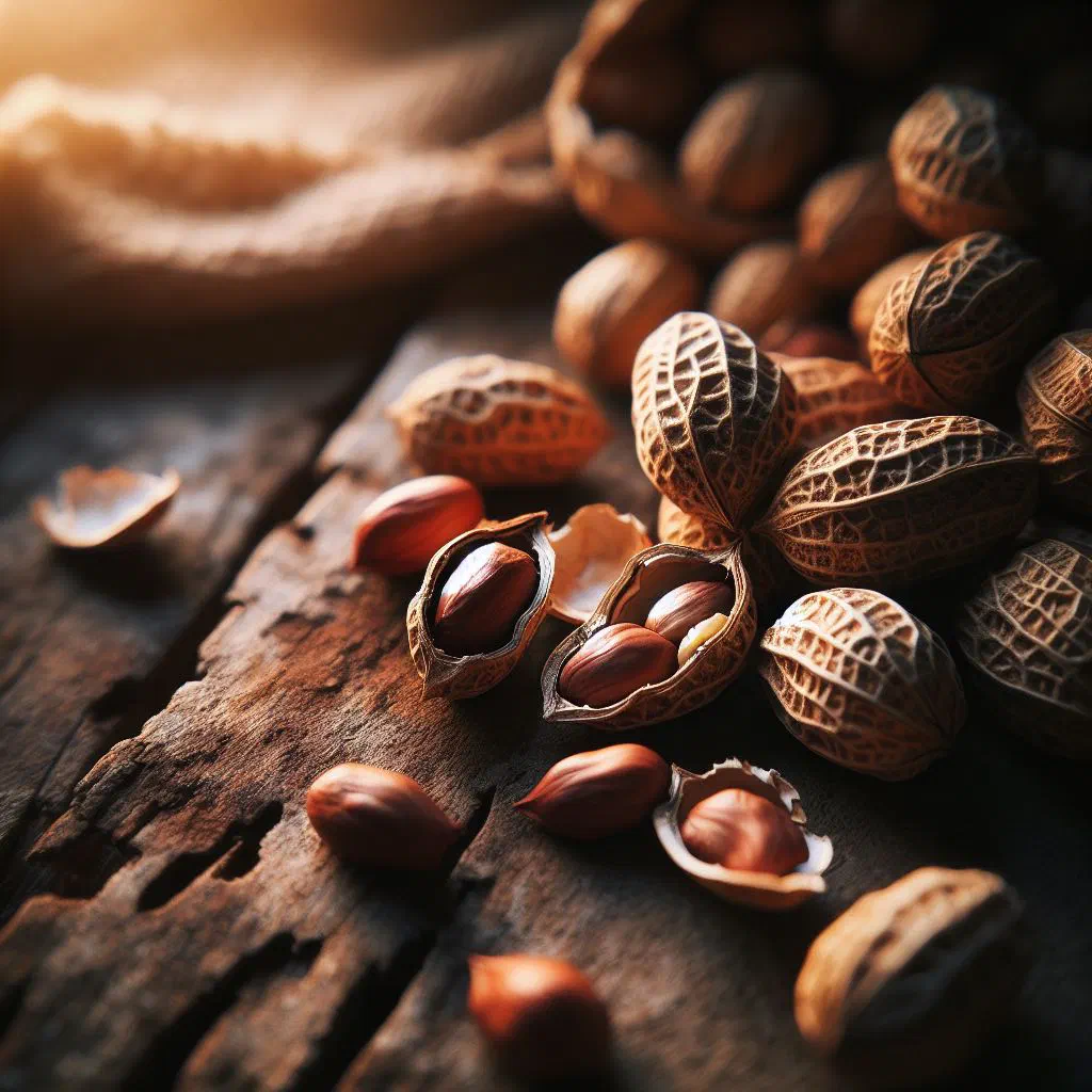 Bowl of golden roasted groundnuts sprinkled with salt