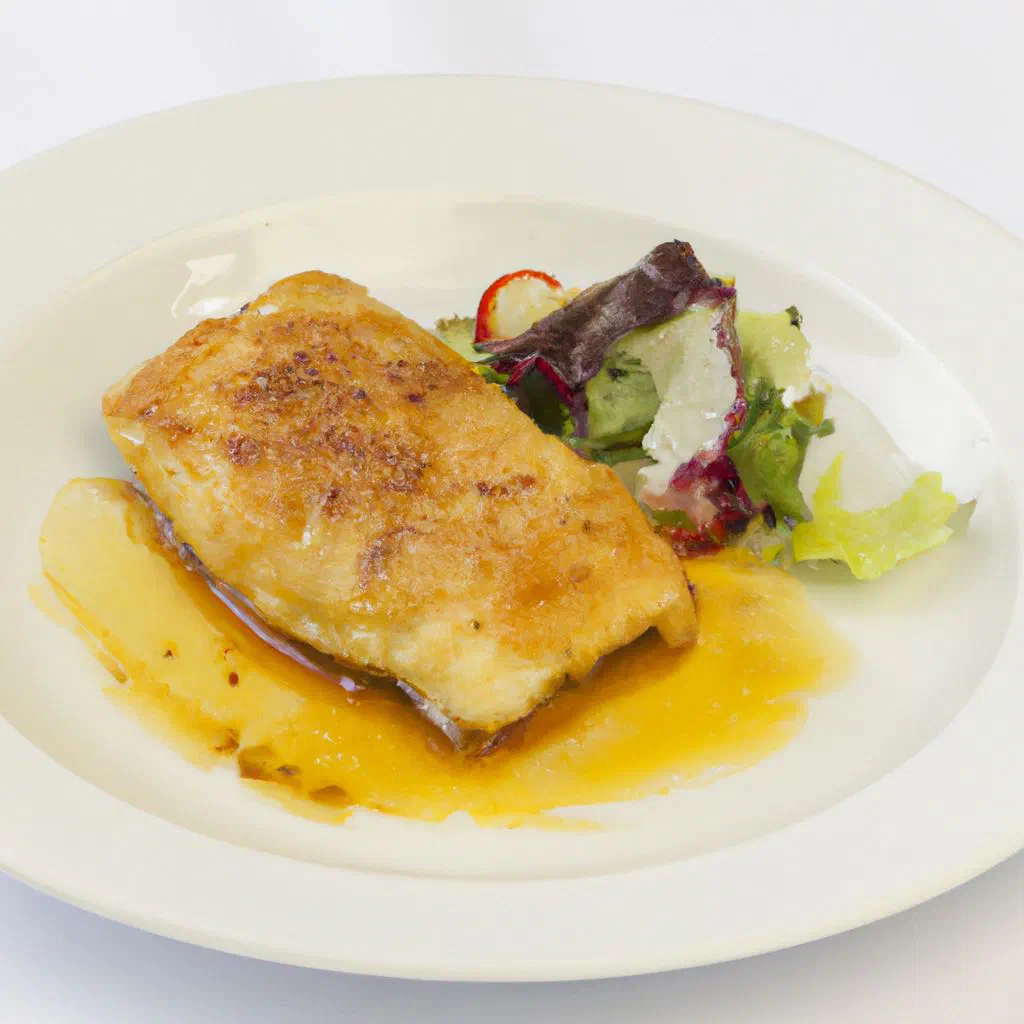 Golden pan-fried saganaki cheese with a wedge of lemon