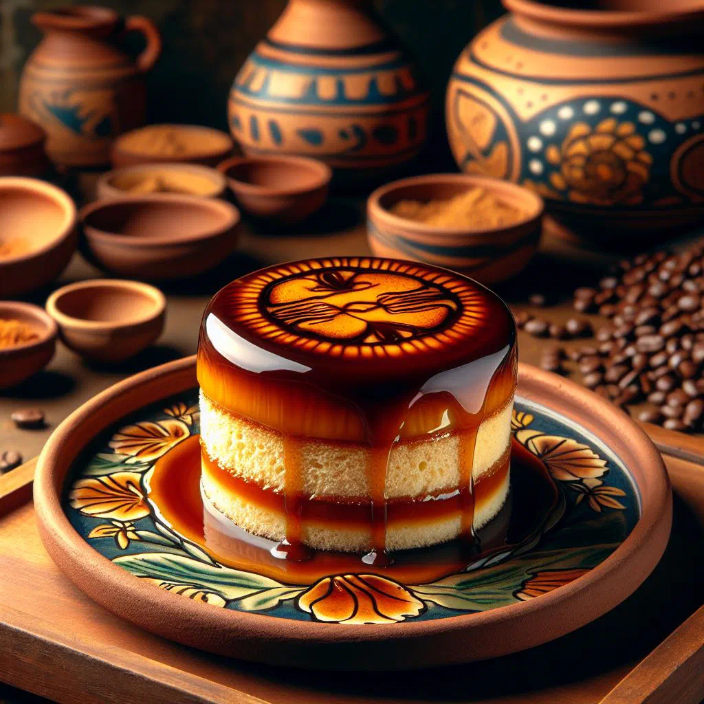 Slice of Bocado de Reina, a Guatemalan fruit cake dusted with cinnamon