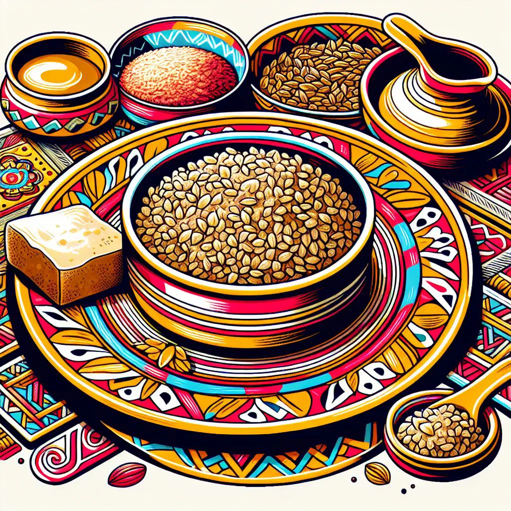 Warm bowl of atol chuco dusted with cinnamon