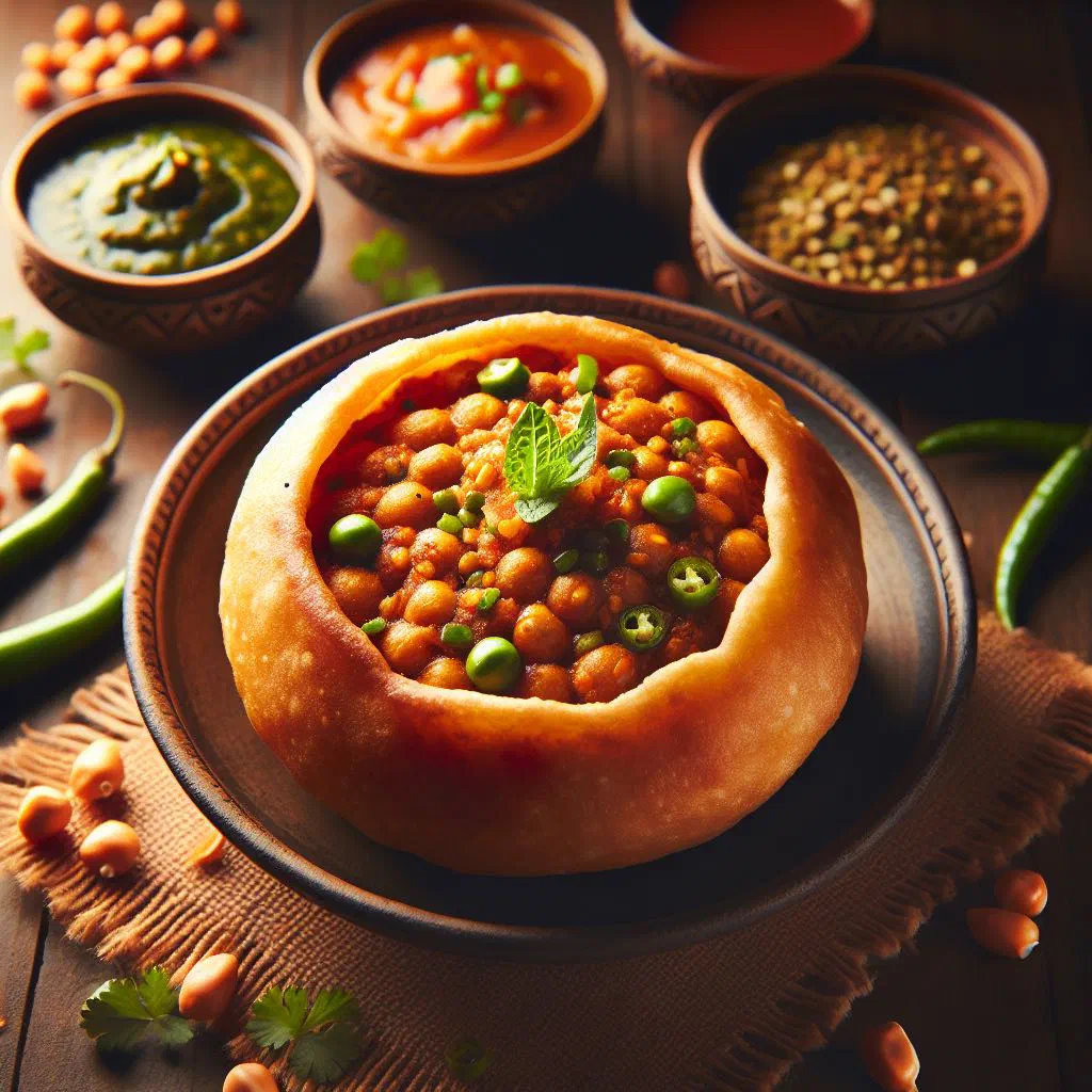 Golden, crisp kachori pastries served with chutney