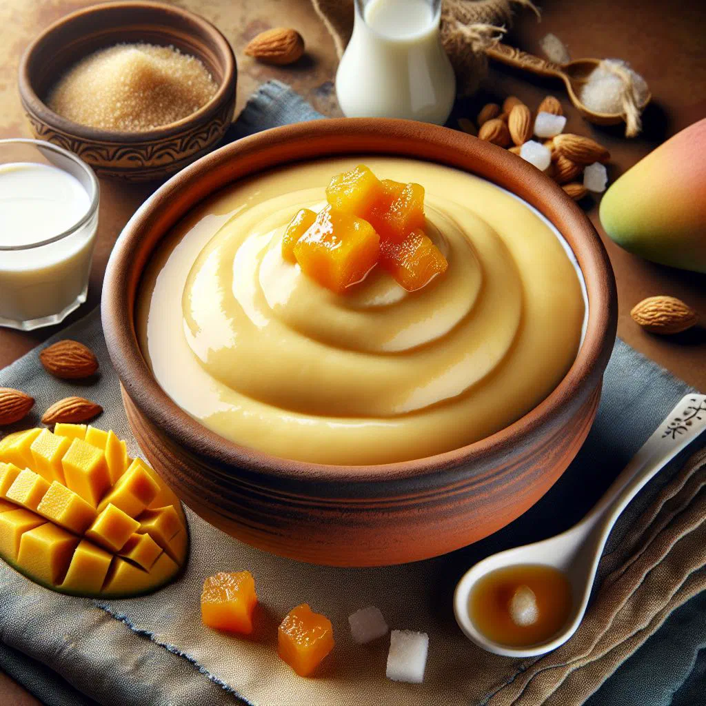 Creamy Mishti Doi set in small clay pots, topped with chopped nuts