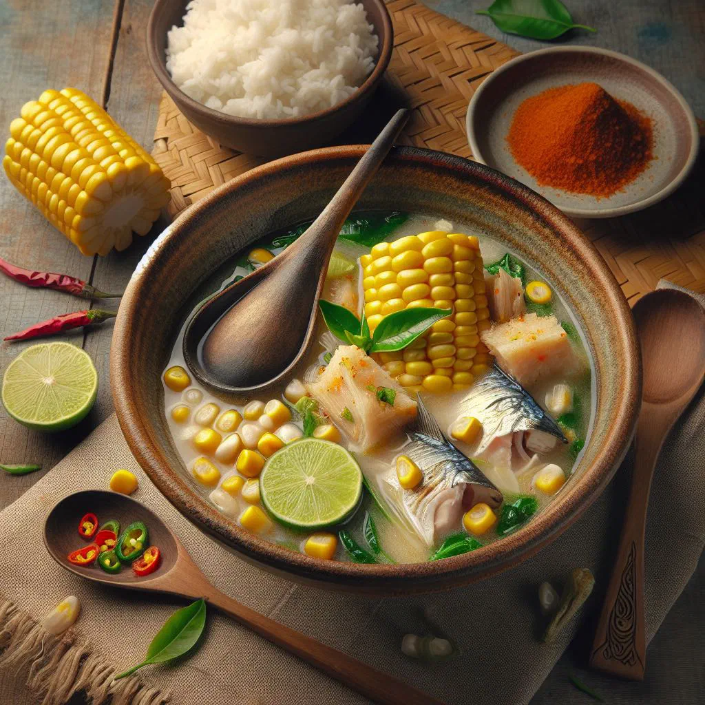 Binte Biluhuta fresh corn salad with herbs, chilli and lime