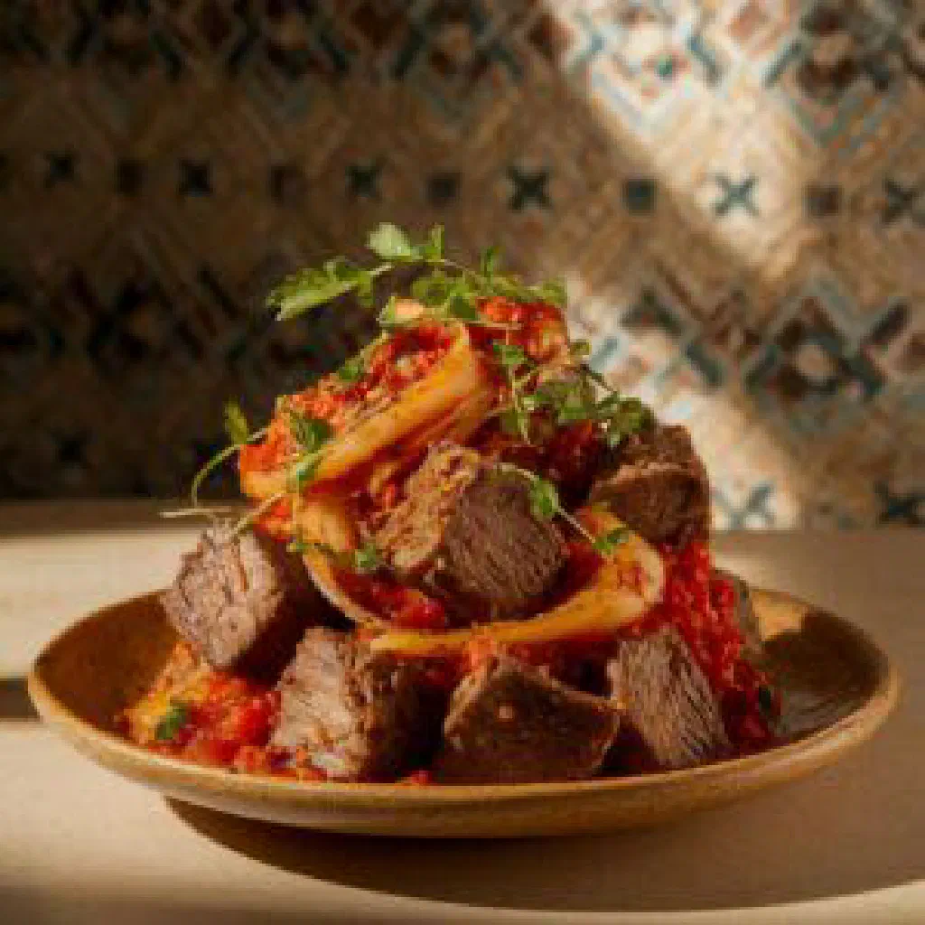Beryan Esfahani with spiced lamb, fragrant rice and a bowl of yoghurt