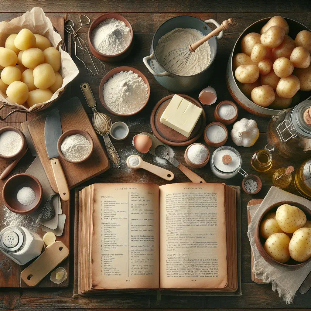 Golden potato farls cooked on a griddle, served warm