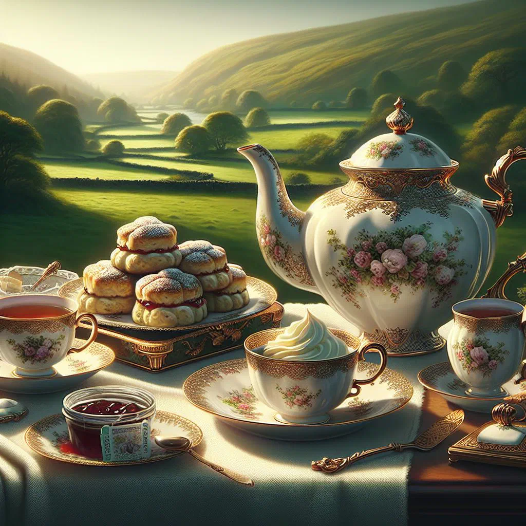 A steaming cup of milky traditional Irish tea on a saucer