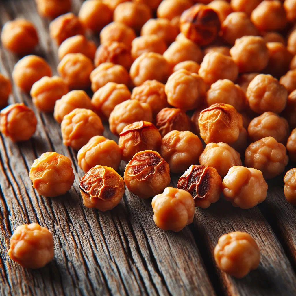 Golden, crisp roasted chickpeas dusted with paprika and cumin