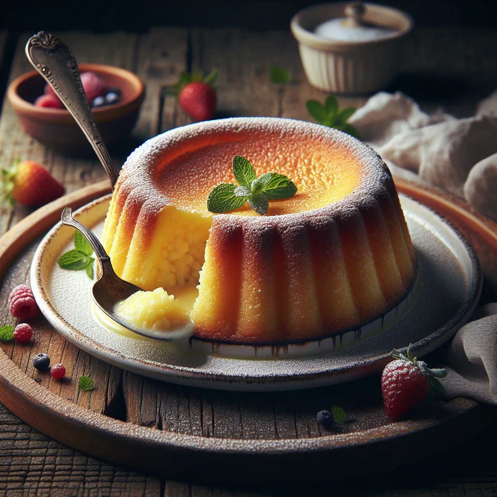 Creamy budino di riso rice pudding served in a glass with a vanilla pod