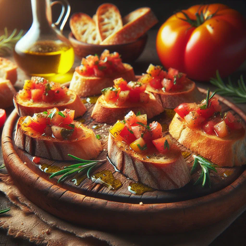 Crostini Toscani topped with smooth chicken liver pâté on toasted bread