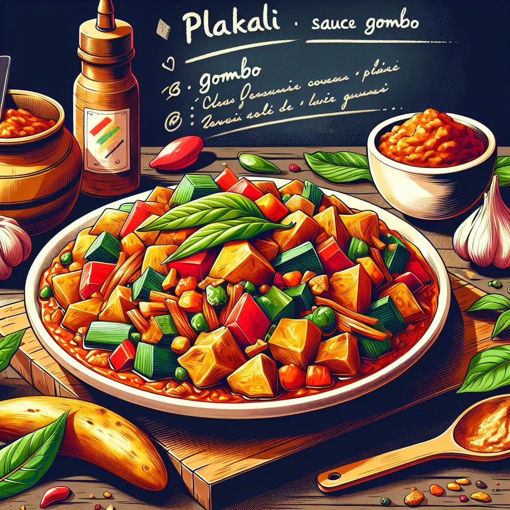 Smooth white plakali dough served with a thick green okra sauce
