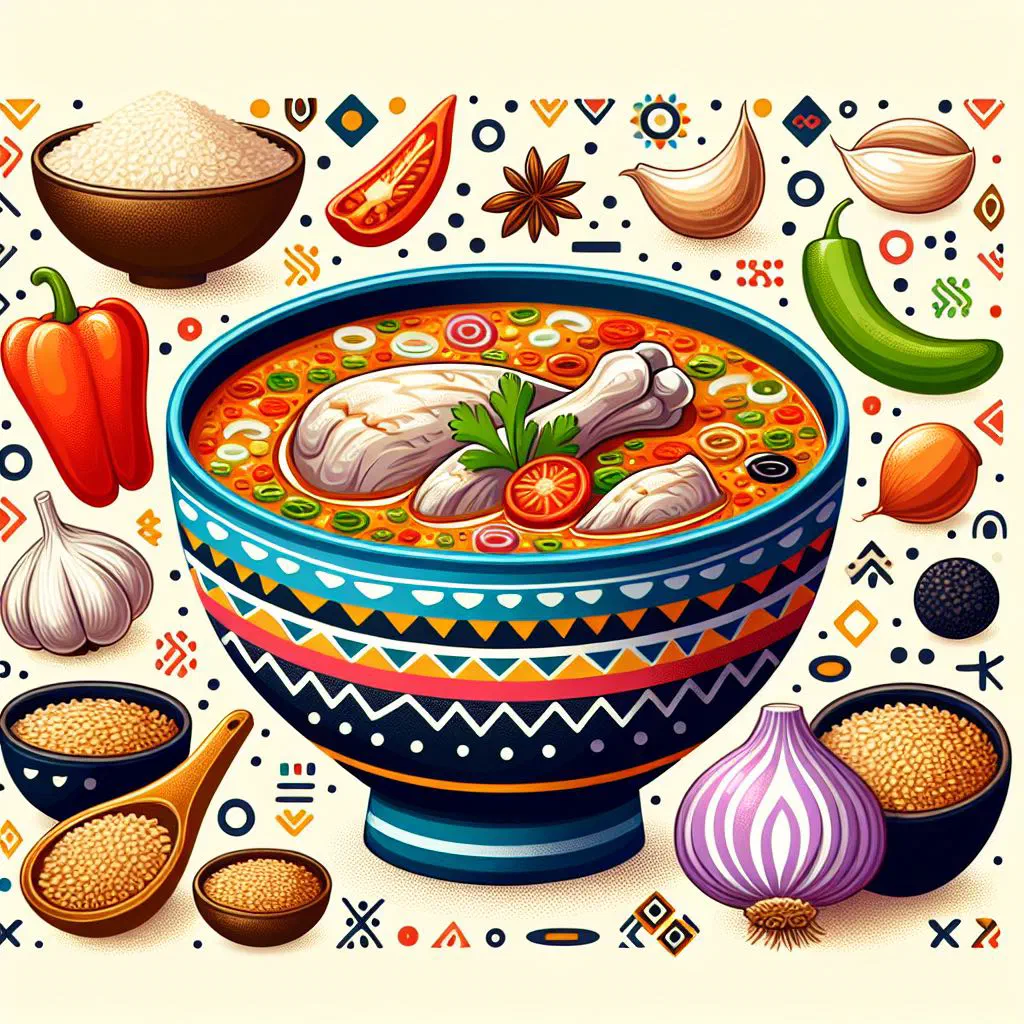 Creamy sesame soup in a bowl topped with toasted sesame seeds and fresh herbs