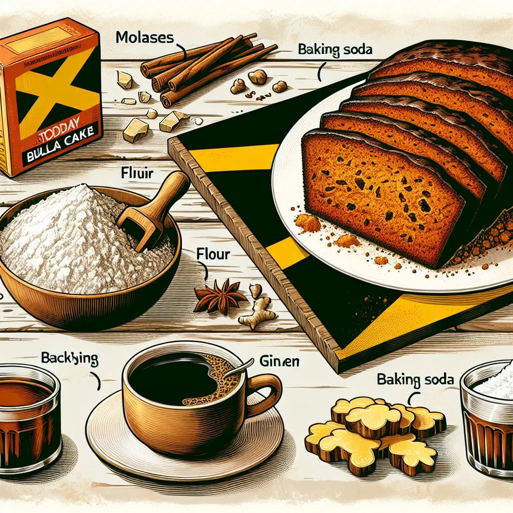 Slices of dark, spiced Jamaican bulla cake on a plate