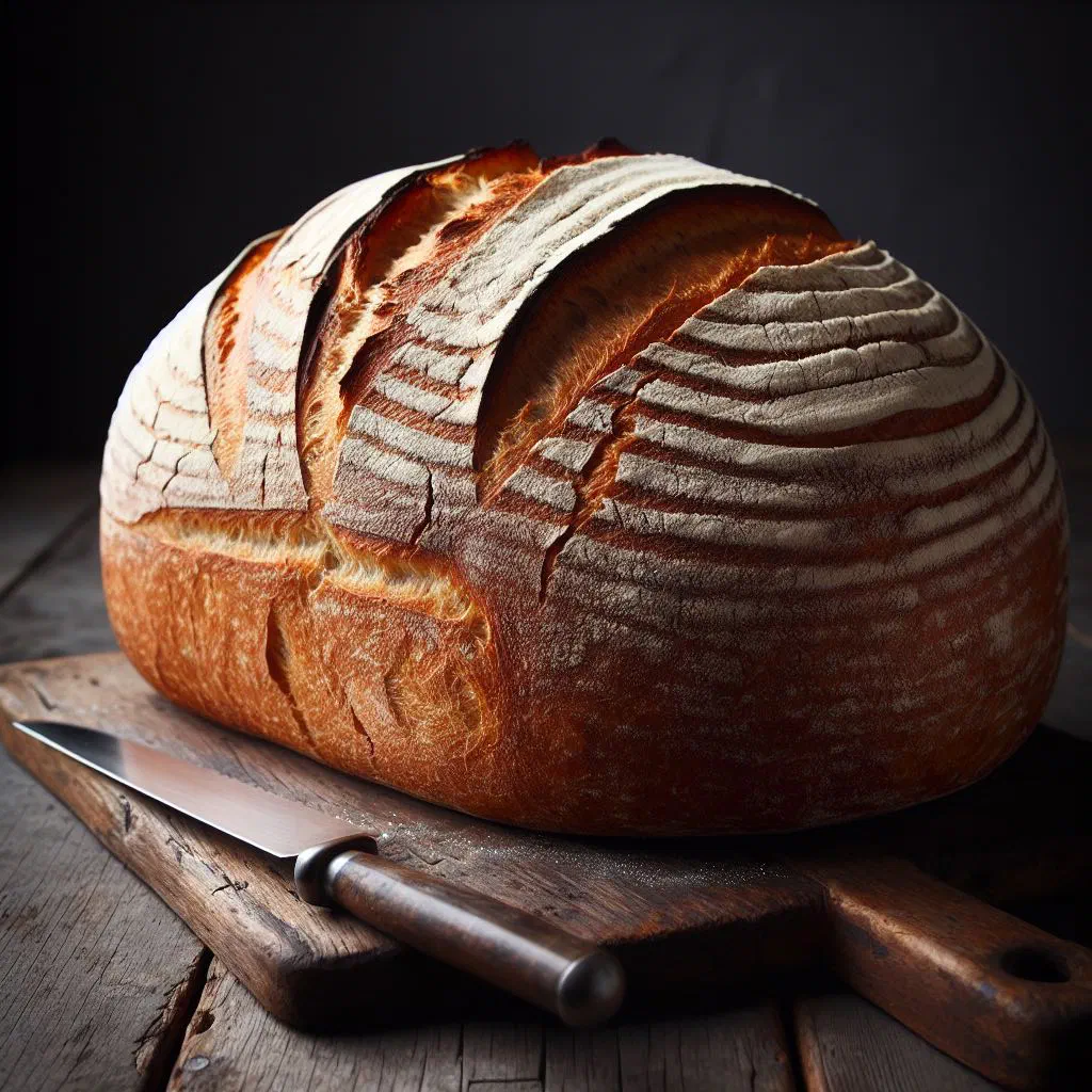 Sliced loaf of Jamaican hard dough bread with a golden crust