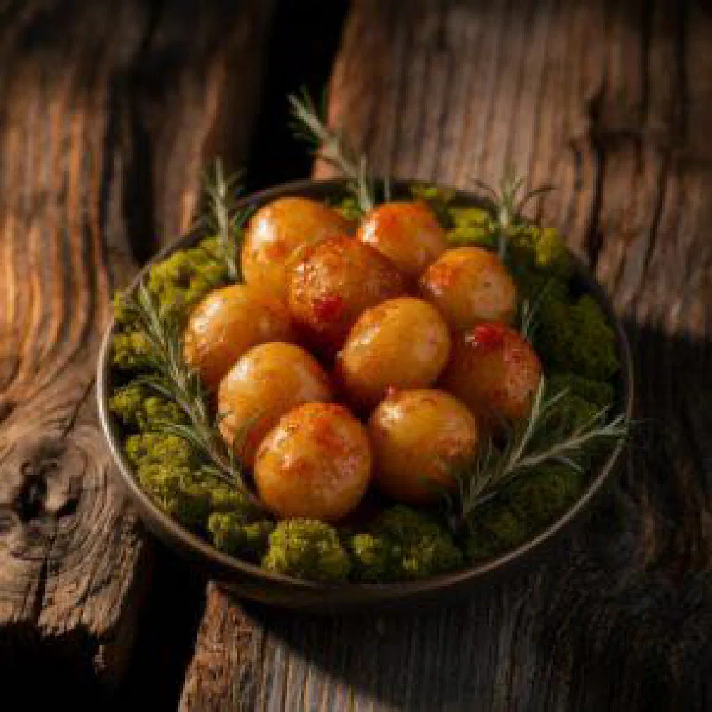 Stone-baked Japanese sweet potatoes, golden and tender