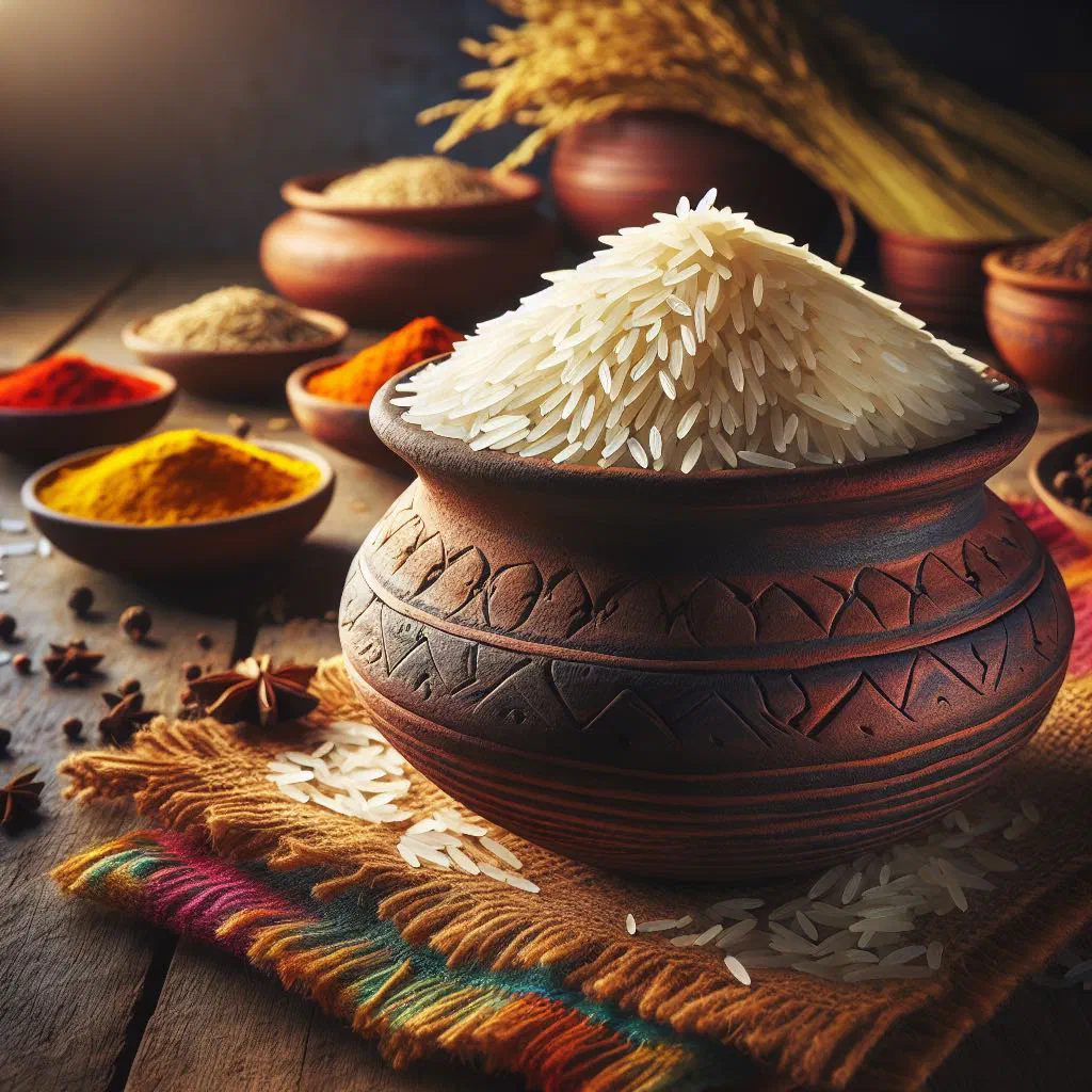 Spiced Khalta rice with tender meat, garnished with fresh parsley