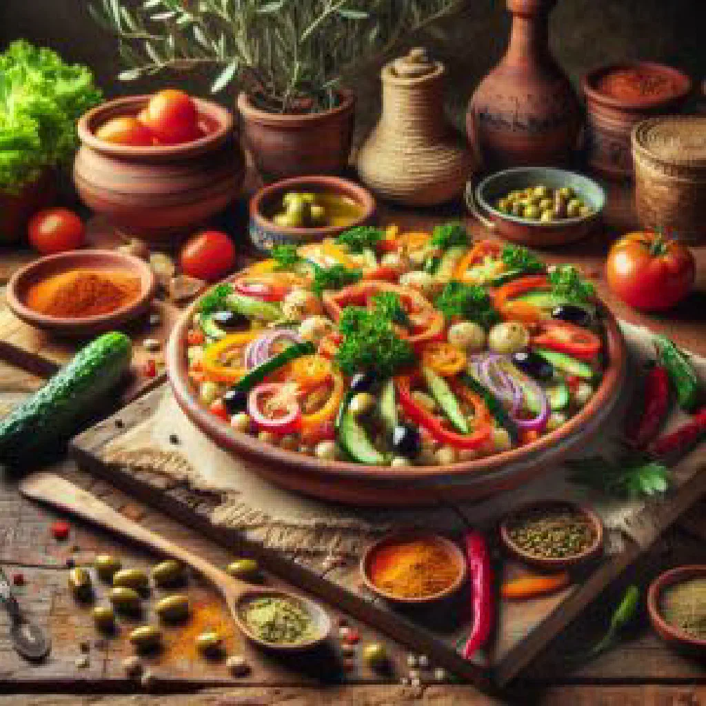Spiced marinated meat served with fresh flatbread, Jordanian mashbak