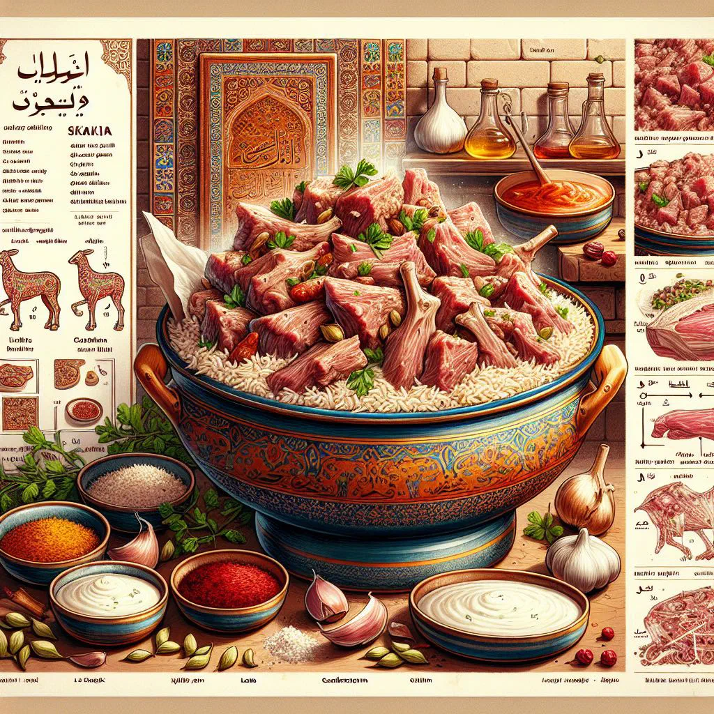 Tender lamb in a creamy yoghurt sauce garnished with fresh parsley
