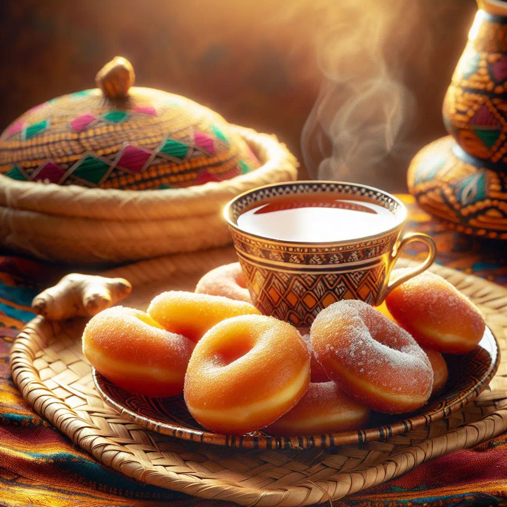 Golden fried mahamri coconut buns piled on a plate