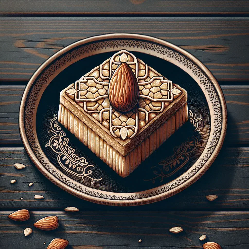 Lebanese kaak bi loz almond biscuits topped with whole almonds