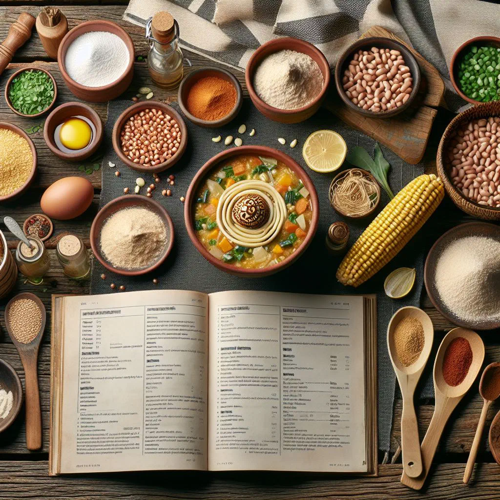 Bowl of steamed likhobe maize meal served with hearty sides