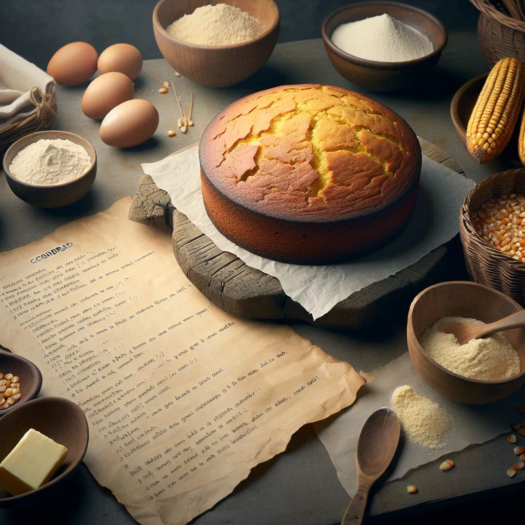 Golden baked Liberian cornbread cut into squares on a plate