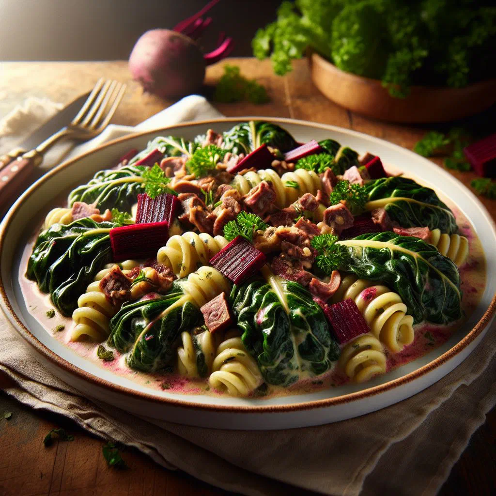 Capuns chard rolls served in a savoury broth