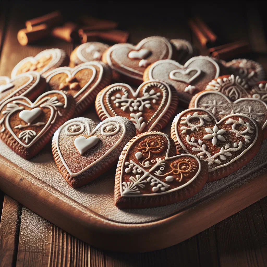 Spiced Liechtenstein gingerbread pieces with a light sugar glaze