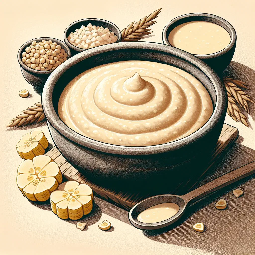 A steaming bowl of creamy Chimanga Phala maize porridge