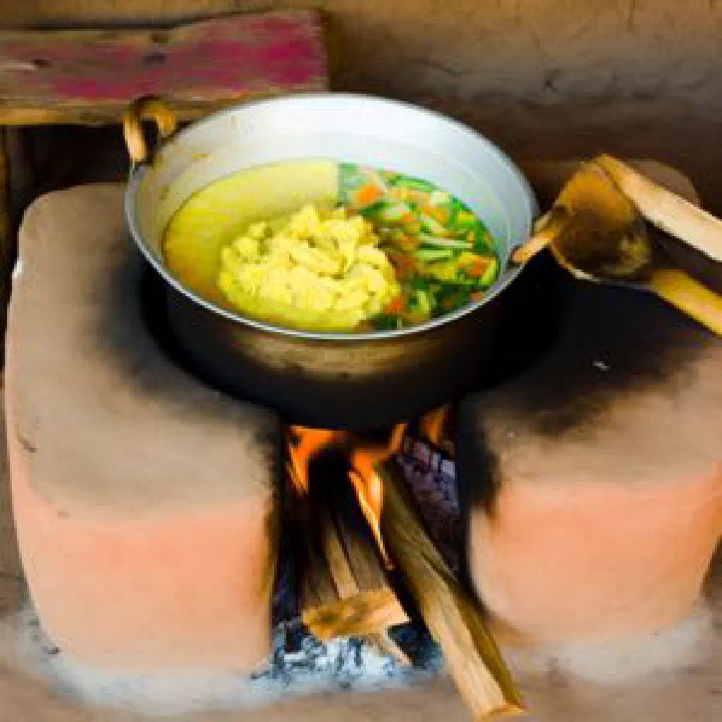 Chitetezo Mbaula, a hearty Malawian vegetable and potato dish served hot