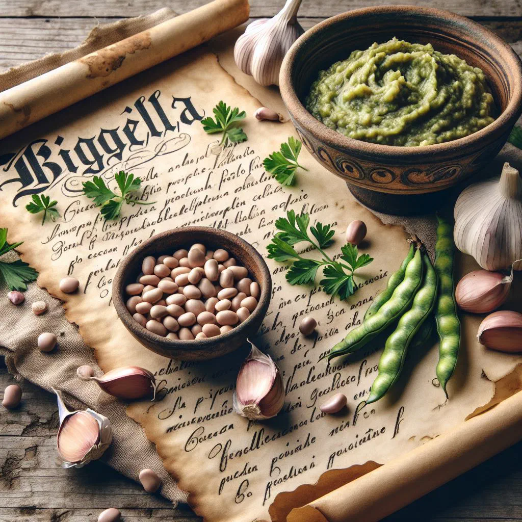 Creamy Maltese bigilla bean dip topped with olive oil and fresh parsley