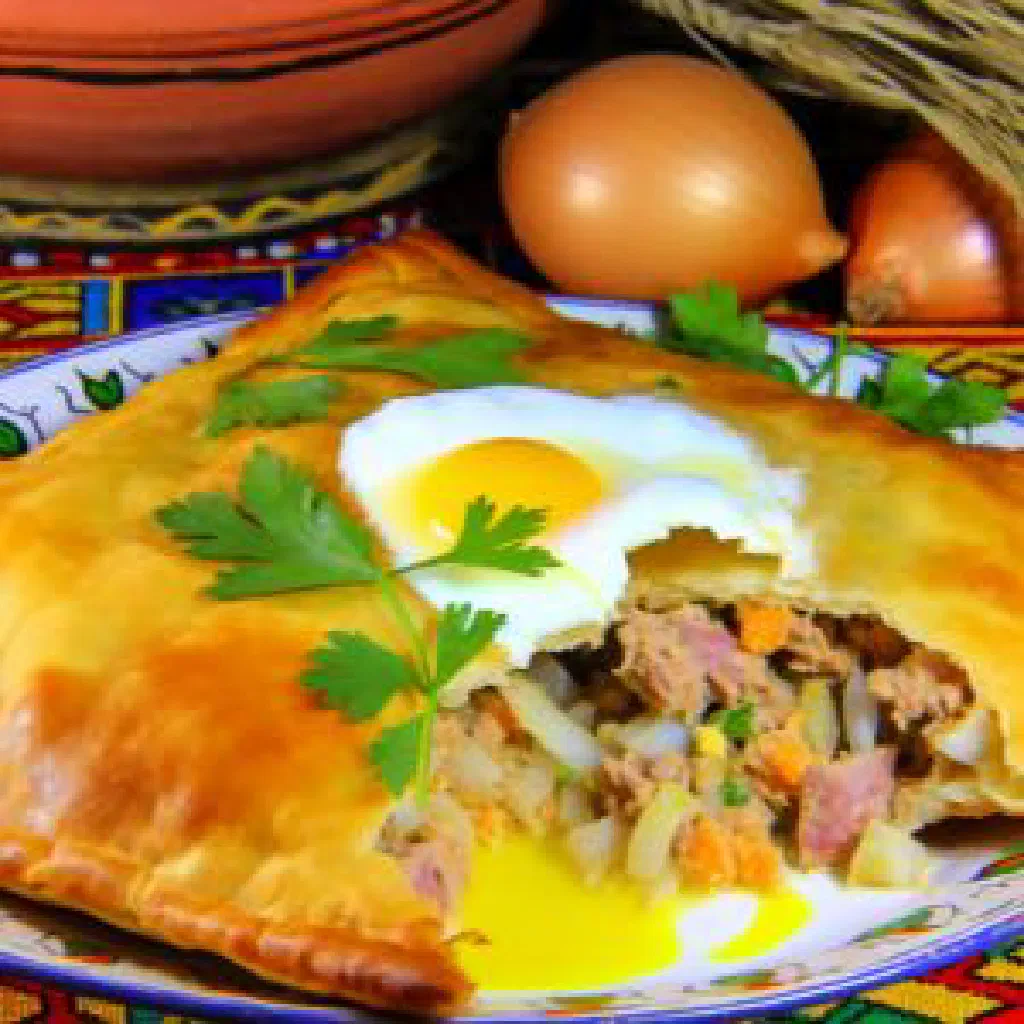 Golden fried brik pastry parcels filled with tuna and egg