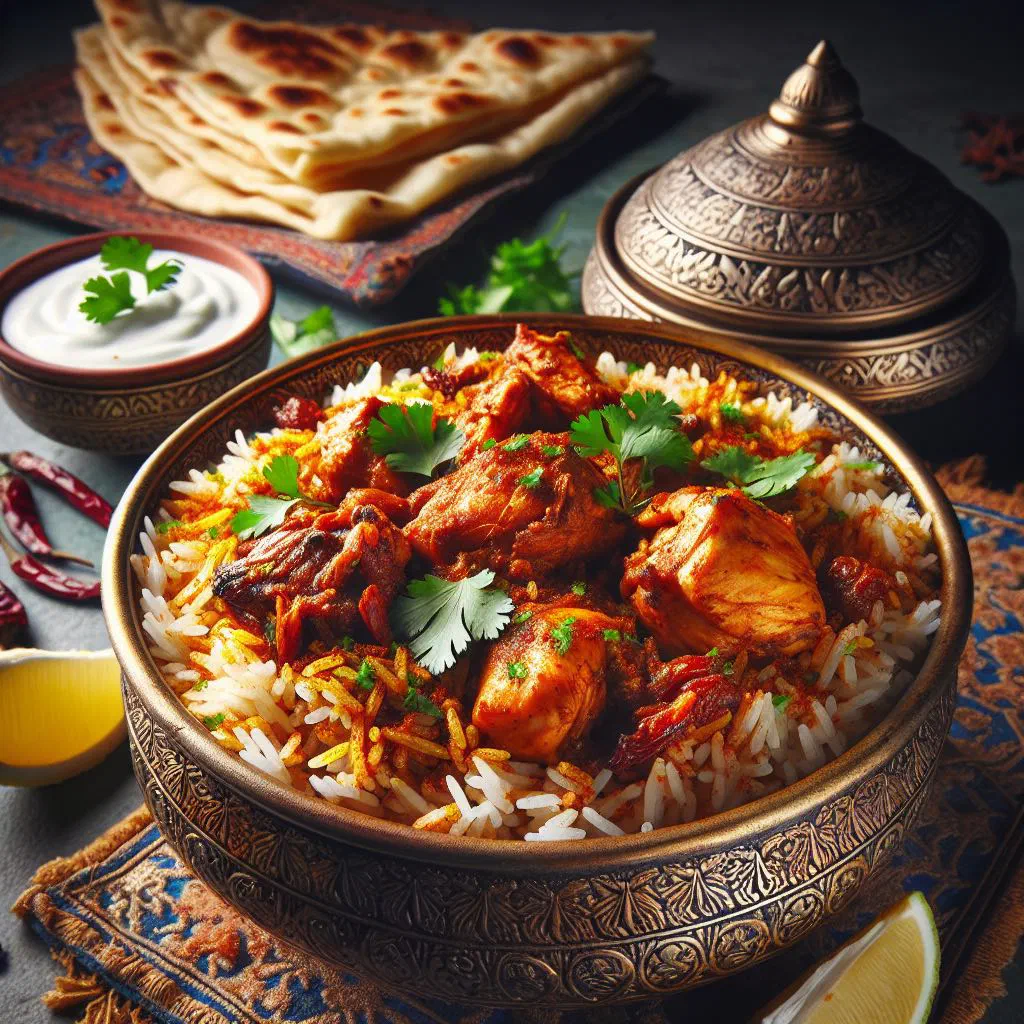 Fragrant riz massala with spiced rice, vegetables and fresh coriander