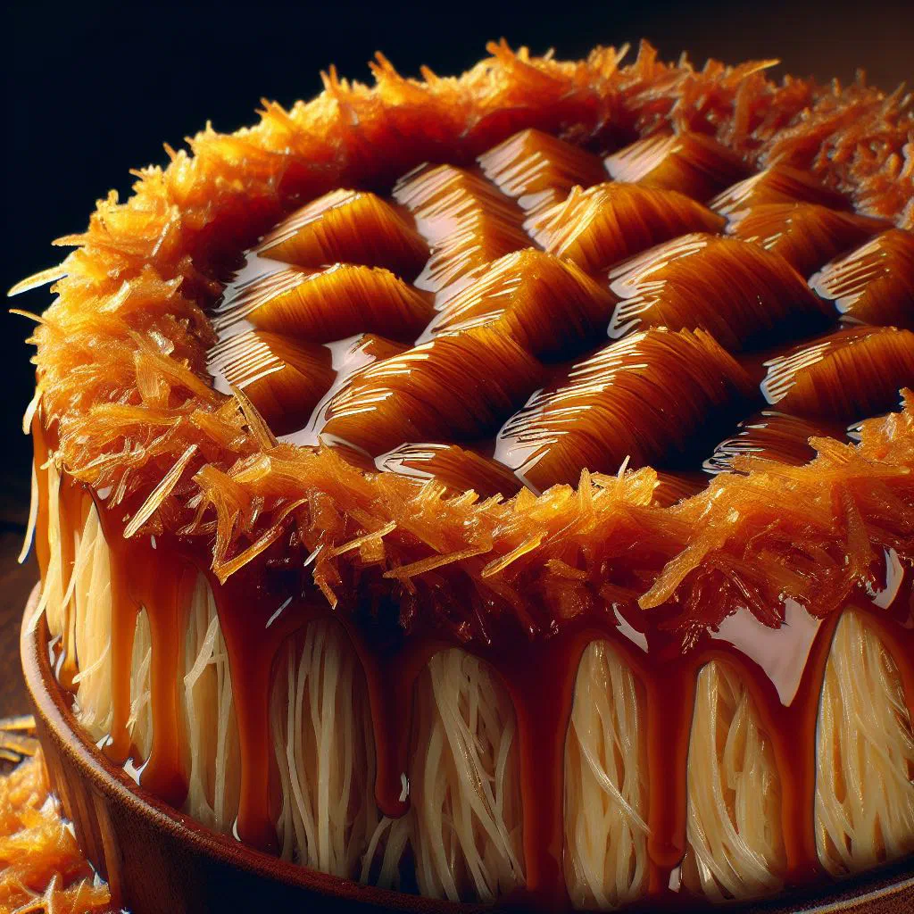 Golden squares of Mexican cocada coconut sweet on a plate