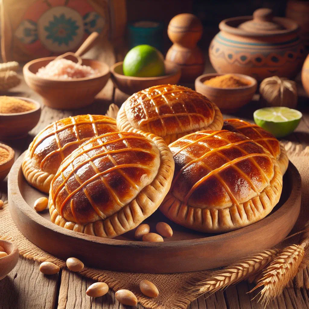Golden coyotas sonorenses with a brown sugar and cinnamon filling on a plate