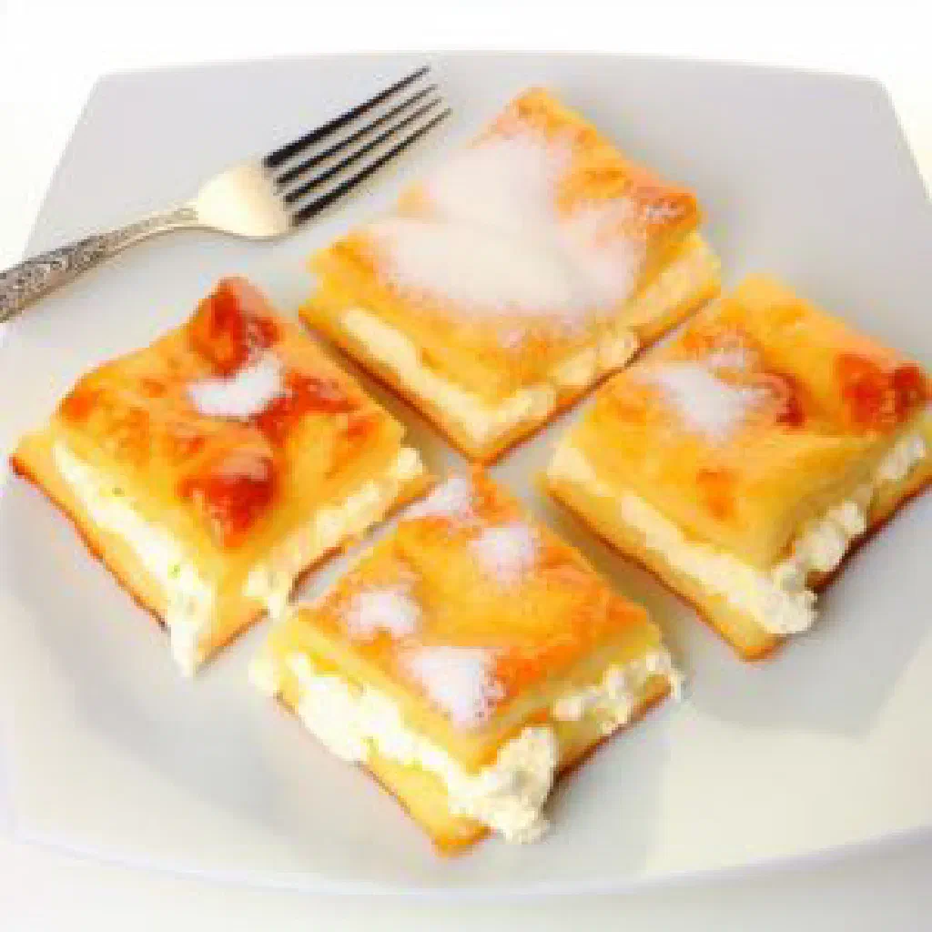 Golden pan-fried Alivenci pastries filled with cheese and fresh herbs