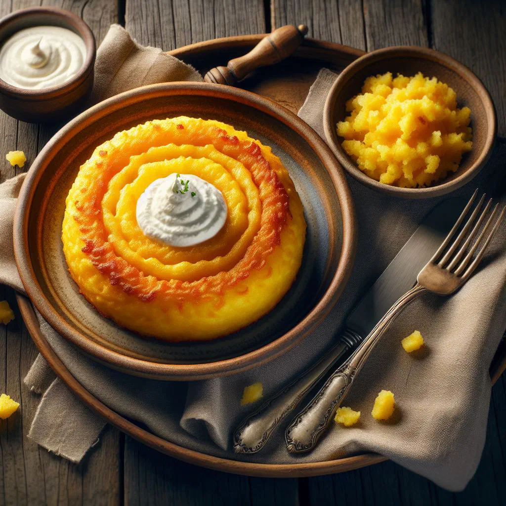 Golden baked bulz cornmeal balls filled with melting cheese