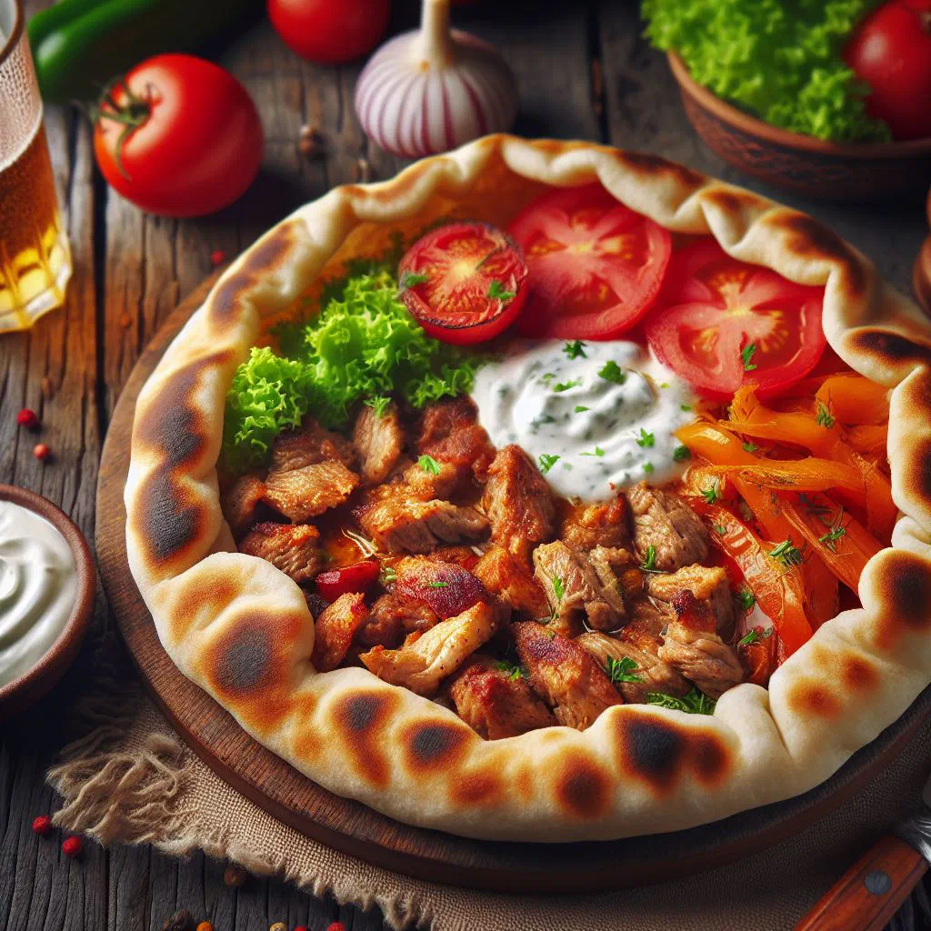 Golden baked Montenegrin meat pies filled with spiced minced beef