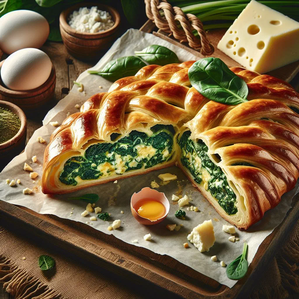 Golden Zeljanica pastry parcels filled with spinach and feta