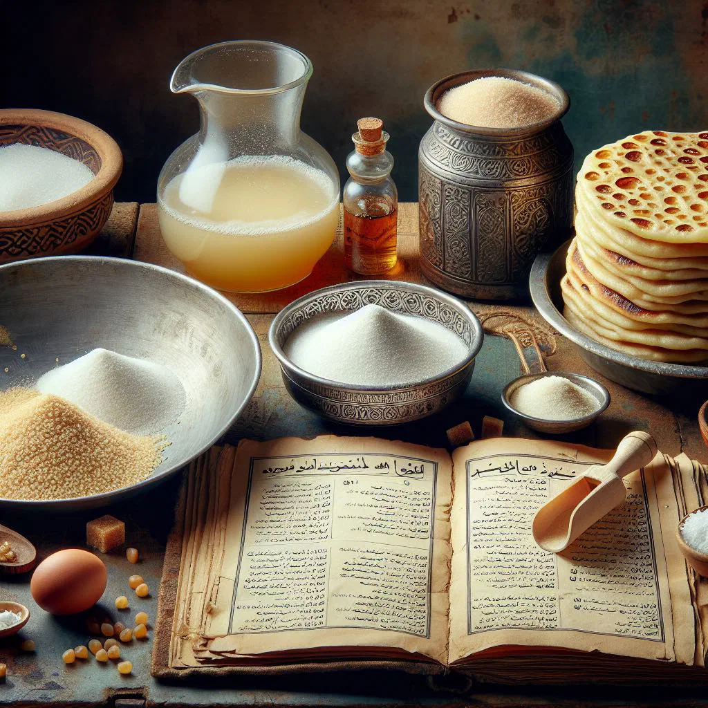 Stack of Moroccan beghrir pancakes drizzled with honey and butter