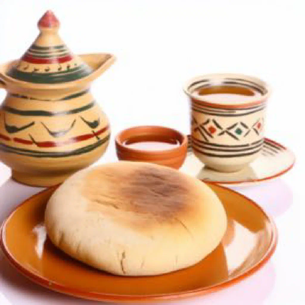 Golden Moroccan harsha cakes served warm with honey