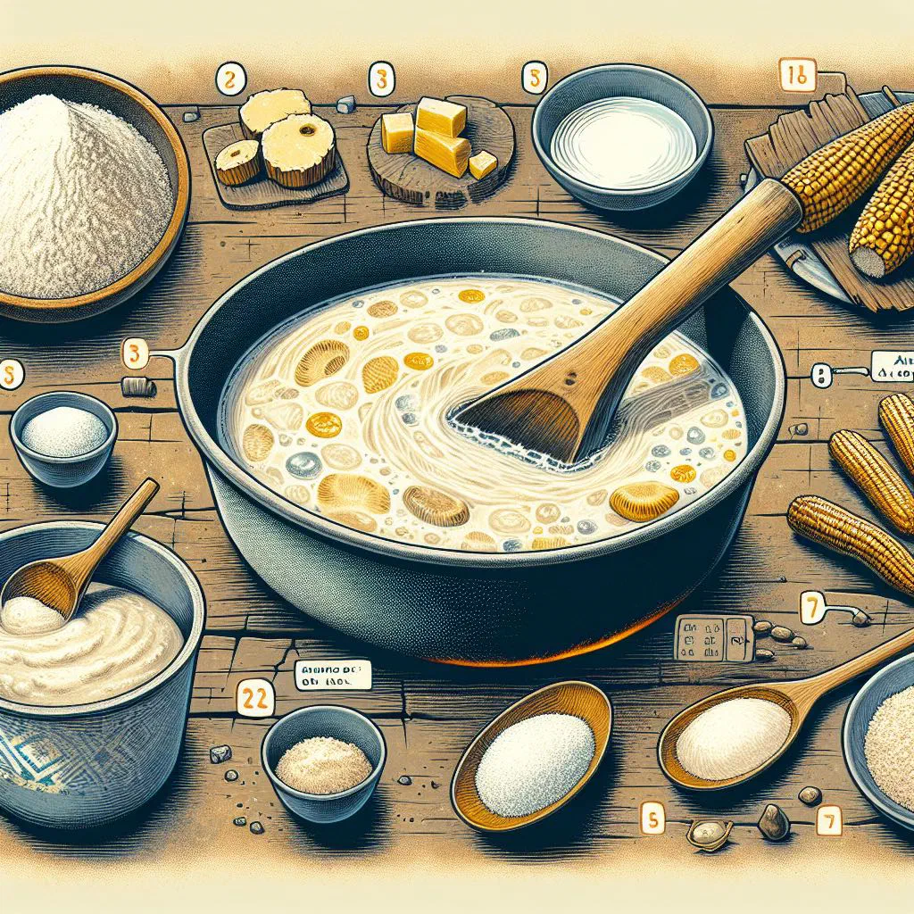 Bowl of smooth white xima maize porridge from Mozambique