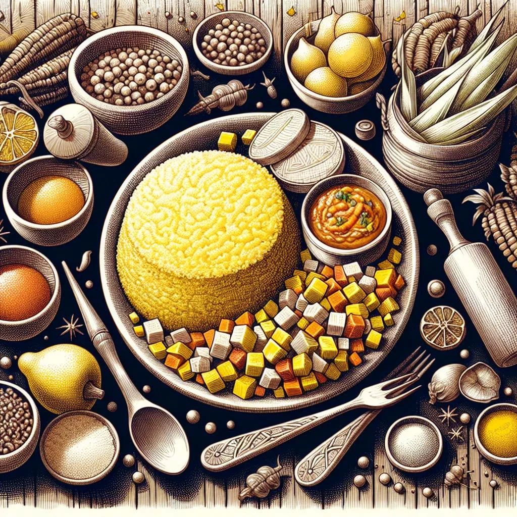 Creamy white maize porridge served in a bowl with a knob of butter