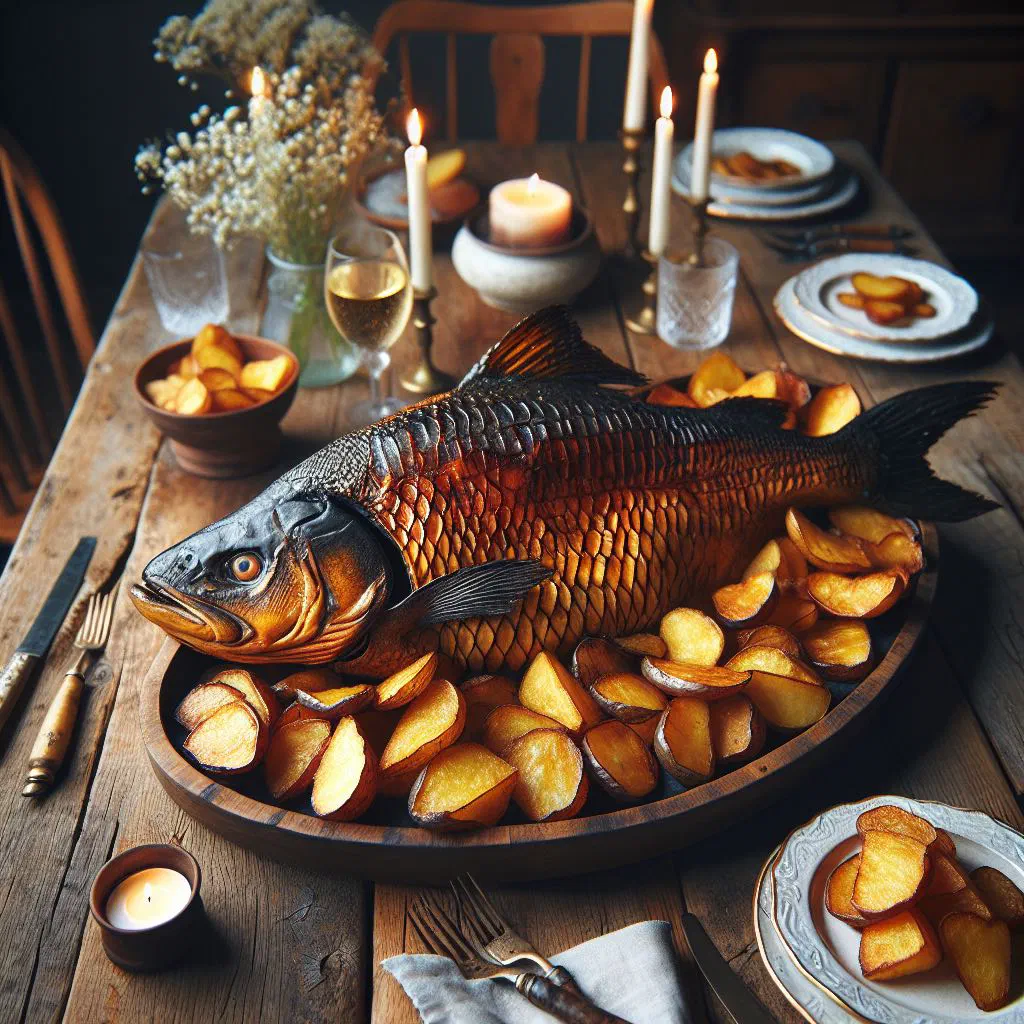 Flaked smoked fish tossed with warm potatoes, lemon and fresh herbs
