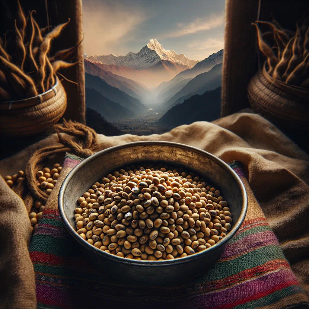 Roasted soybeans tossed with spices and garnished with fresh coriander