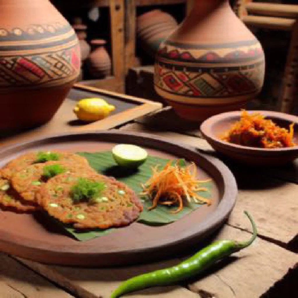 Golden fried Mas Ko Bara lentil fritters garnished with fresh coriander