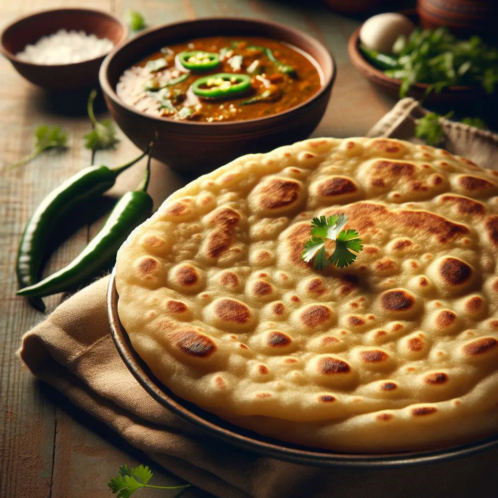 Thin Nepalese pani roti flatbreads served with a dipping sauce