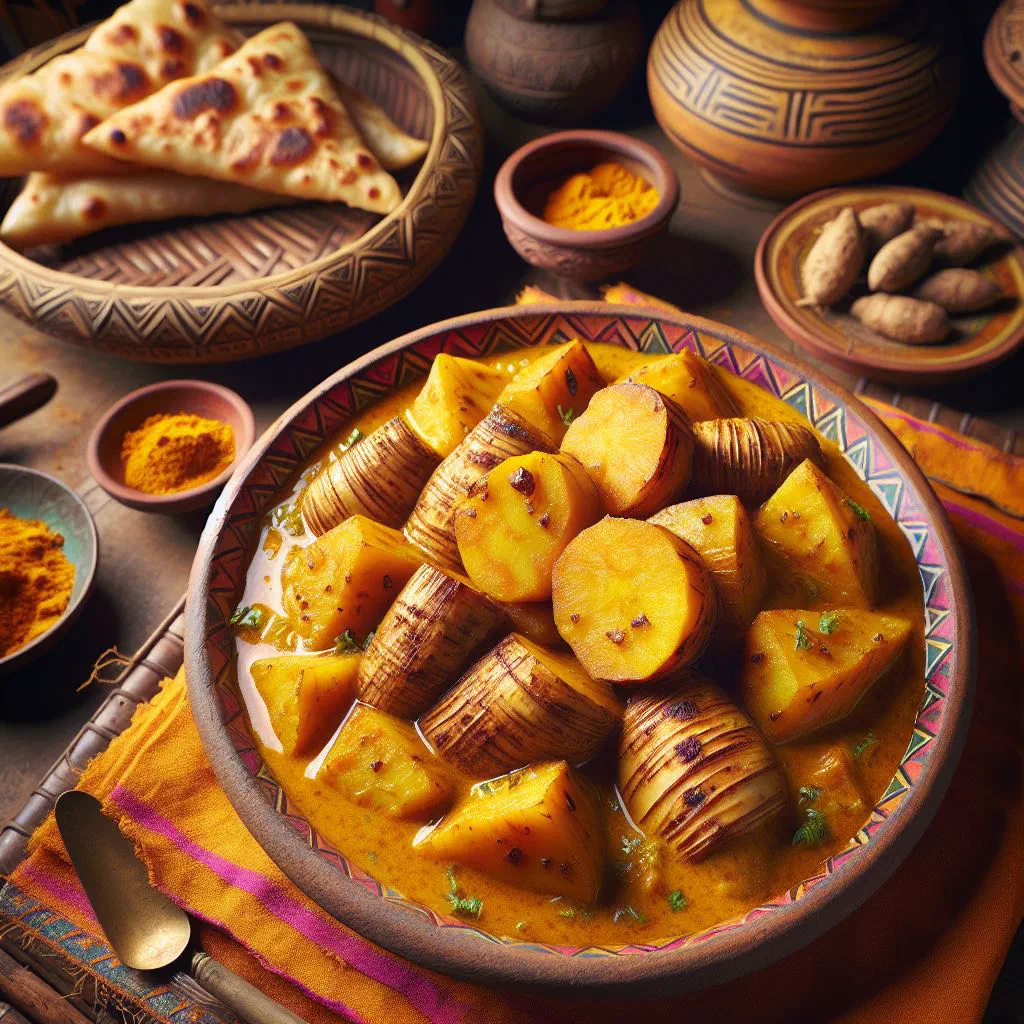Nepalese pidalu tarkari, a spiced mixed-vegetable dish garnished with fresh coriander