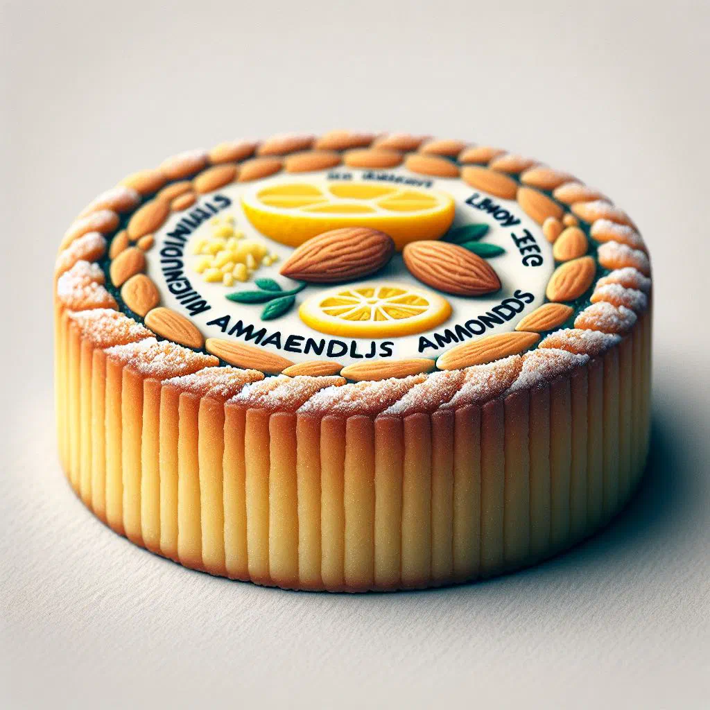 Smooth Dutch almond paste shaped into a roll on a wooden board